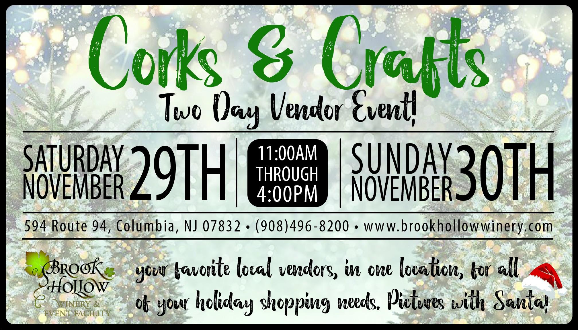 Corks and Crafts Vendor Event at Brook Hollow Winery 